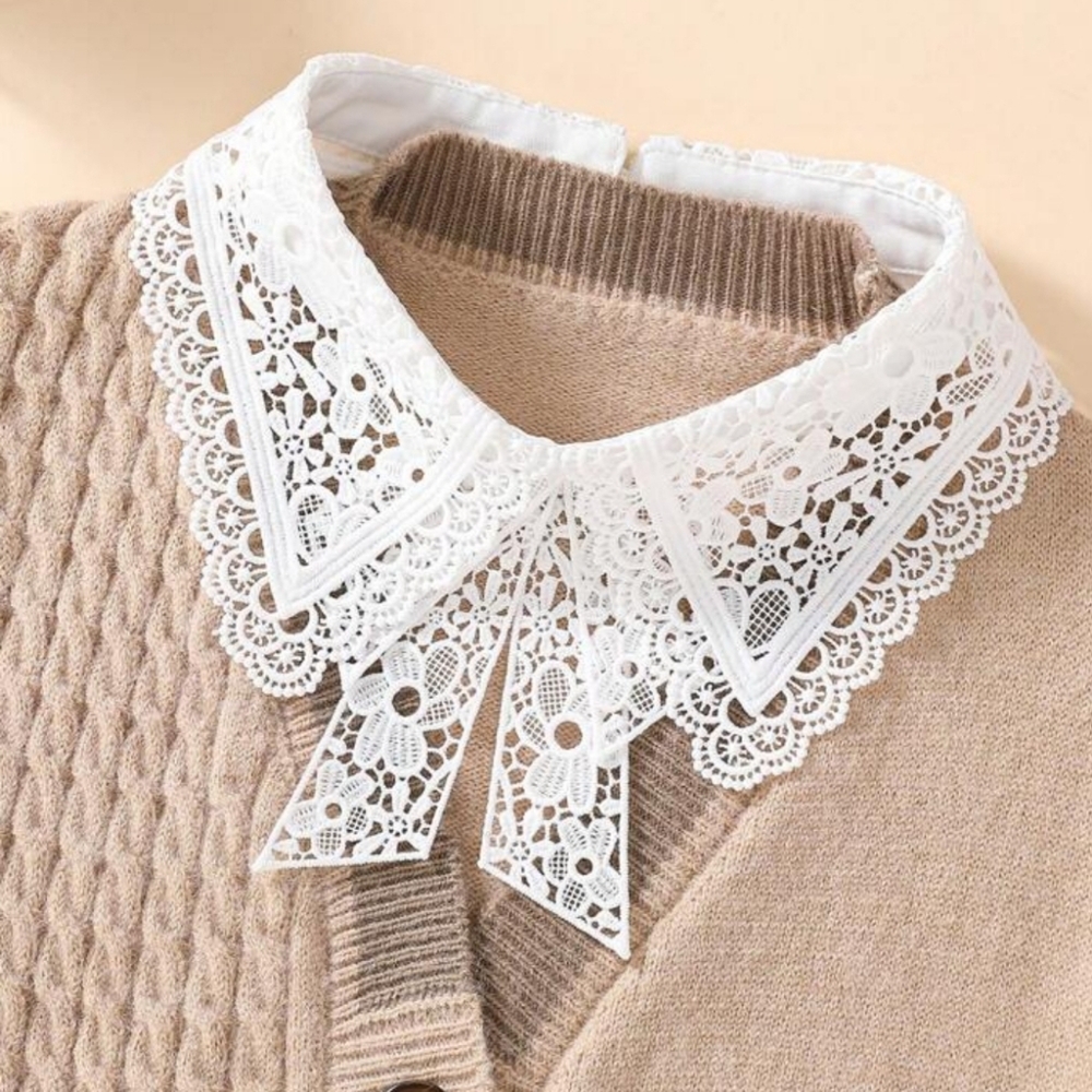 Elegant White Lace Detachable Collar
